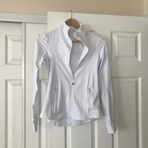 White lululemon running jacket. Size 6